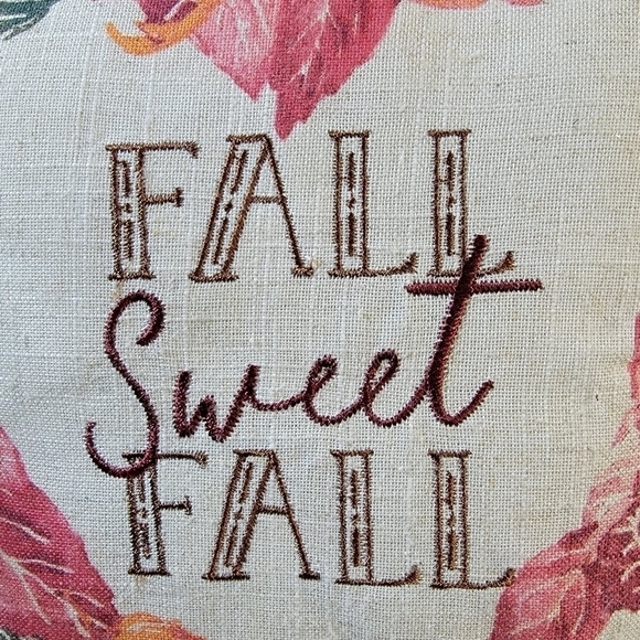 Fall Sweet Fall Mini Accent Pillow leaves heart - Picture 3 of 11
